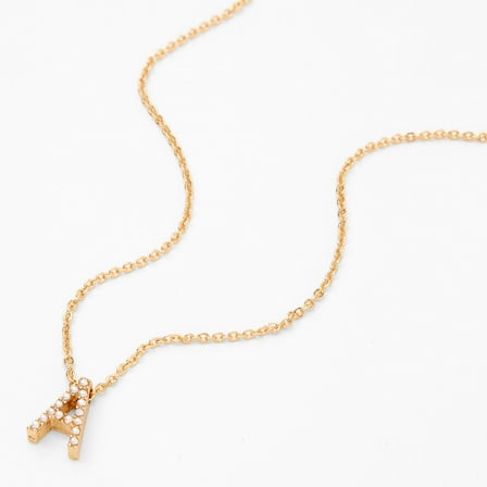 Claire's Gold Plated "A" Mini Initial Necklace