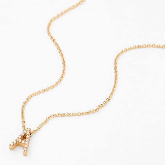 Claire's Gold Plated "A" Mini Initial Necklace