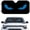 Blue, variant on Venoro Car Front Windshield Sunshade - Eyes Decor Sun Shade Visor UV Ray Sun Protector