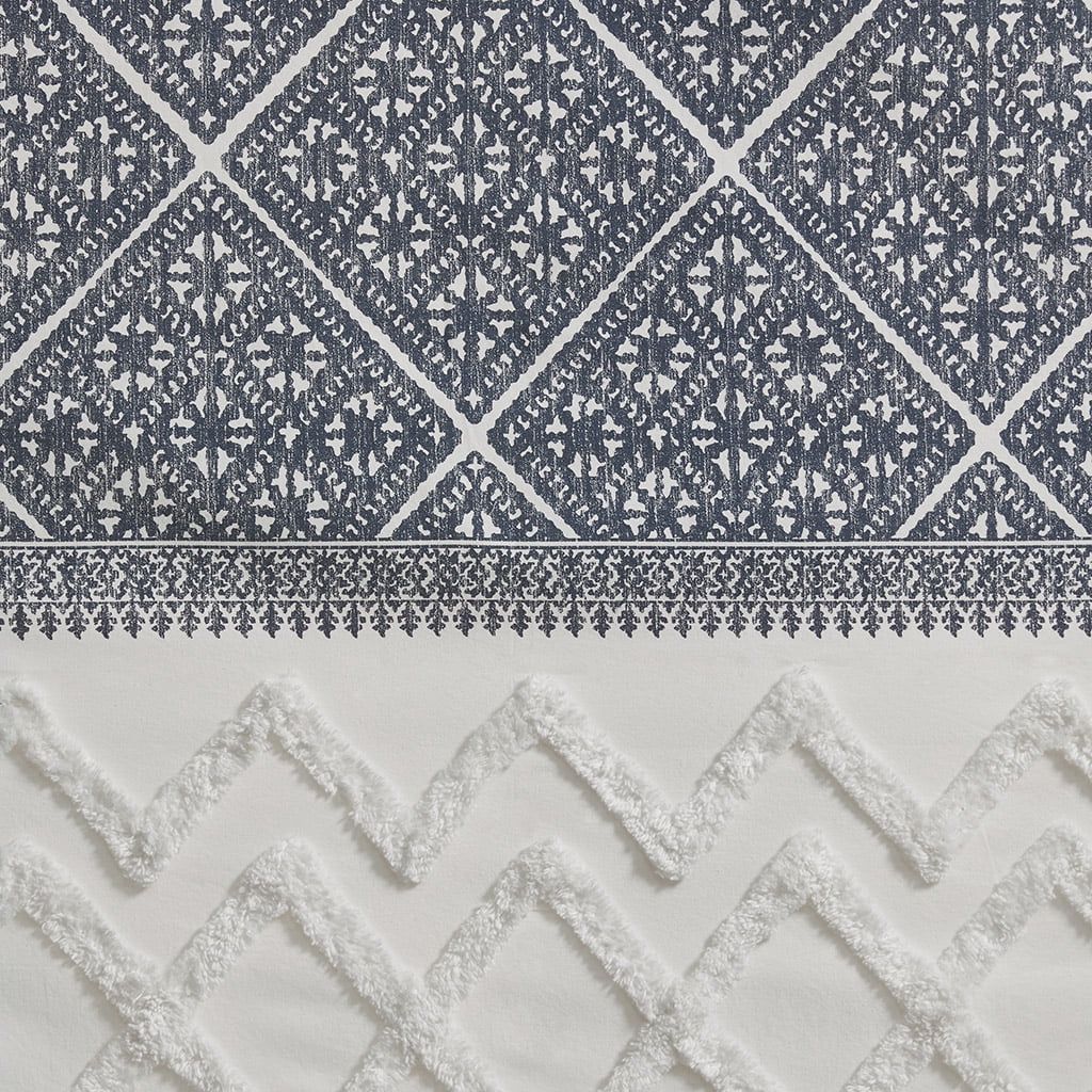 MAYEERTY Cotton Printed Curtain Panel with Chenille detail and Lining(Only 1 Pc Panel)
