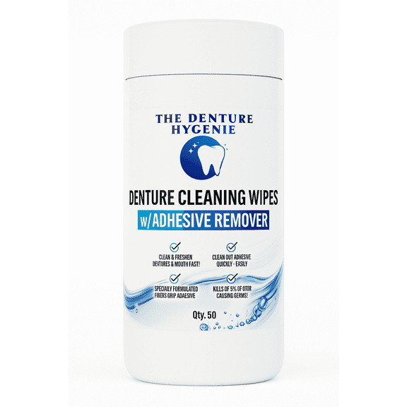 Denture HyGenie Denture Adhesive Remover and Cleaning Wipes