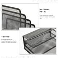 thumbnail image 3 of unbranded Organizador De Archivos Negro Con 4 Compartimentos Ideal Para Documentos Y Revistas, 3 of 5