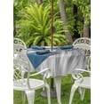 thumbnail image 2 of Outdoor Tablecloth with Umbrella Hole and Zipper, Grey Round Table Cloth 54 Inch Waterproof Tablecloth, Modern Abstract Art Ombre Striped Picnic Table Cover for Patio Camping, 2 of 7