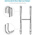 thumbnail image 5 of 2 Pack Over Shower Glass Door Hook, 304 Stainless Steel Rack Hooks, Bathroom Frameless Drilling-Free Hanger, for Bathing Suits, Robe, Towel, Squeegee, Loofah, Shaver, 5 of 7