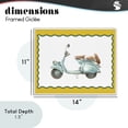 thumbnail image 4 of Stupell Industries Eclectic Blue Vespa with Yellow Border White Framed Giclee Art, 14 x 11, by Lanie Loreth, 4 of 8