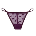 thumbnail image 1 of FhsagQ Lingerie pour Femmes String en Dentelle Transparente Ouvert à l'Entrejambe pour Femmes Sans Coutures Couleur Unie Pois Ronds sous-Vêtements Lingerie pour Femmes Résille Lingerie pour Femmes Robe Combinaison Violet Taille Unique, 1 of 3
