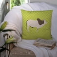 thumbnail image 3 of Carolines Treasures BB7656PW1414 Malvi Cow Green Fabric Decorative Pillow, 14 x 14 in., 3 of 4