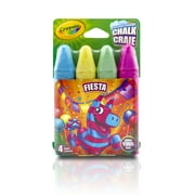 Crayola Washable Sidewalk Chalk, Fiesta, 4 Count