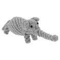thumbnail image 1 of Juguete de masticar para cachorros en forma de elefante, cuerda de algodón trenzada duradera para limpiar los dientes, color gris, 1 of 7