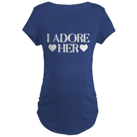 

CafePress - I Adore Her - Maternity Dark T-Shirt