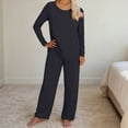 thumbnail image 7 of ZJXFGS Plus Size Thermal Underwear Women Long Johns Fleece Lined Base Layer Top and Bottom Sets Black 2XL, 7 of 7