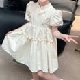 thumbnail image 4 of Ketyyh-chn99 Robe pour Bébé Fille Robes d'Été Été Tout-Petit Enfants Fille Manches Longues Courte Robe de Princesse de Fête Rouge,6-7 Ans, 4 of 5