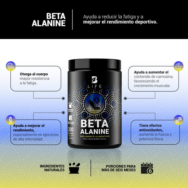 Beta Alanina de 400gr Con 200 Servicios Beta Alanine B Life BLIFE POLVO