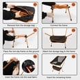 thumbnail image 4 of Cómoda silla de camping plegable, silla portátil para mochileros para acampar, pescar, ir a la playa, hacer barbacoas y otras actividades al aire libre Naranja, 4 of 4