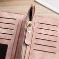 thumbnail image 5 of Women Long Leather Wallet, Multi-functional Frosted Card Wallet, Leather Clutch Purse Credit Card Coin Holder, Practical for Storing Cash, Credit Cards, Pink, 5 of 7