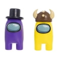 thumbnail image 3 of APAGADO POR COMERCIAL Set Among Us 2 personajes de 2.5 pulgadas de s amarillo y morado, 3 of 4