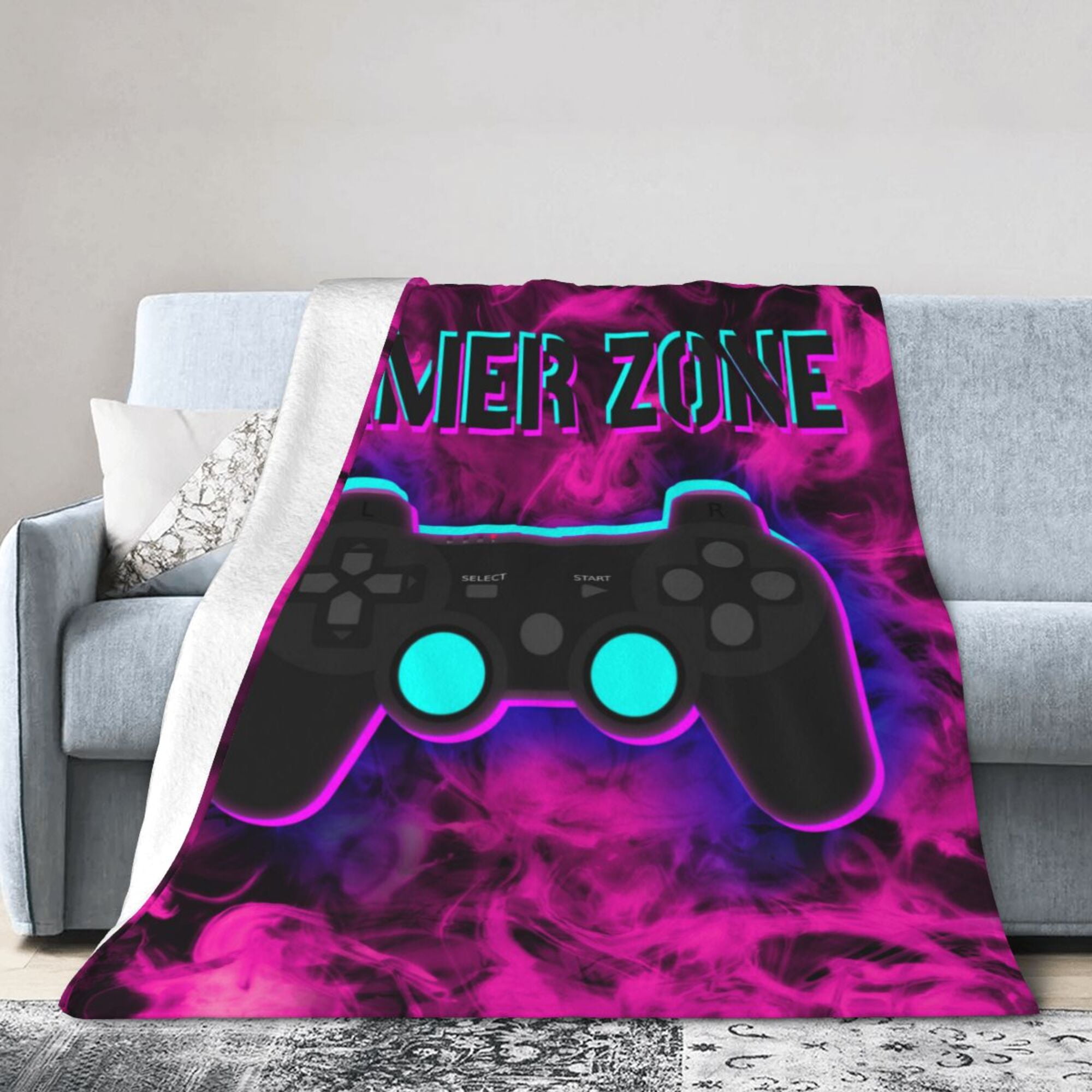 DouZhe UltraSoft Micro Fleece Lightweight Flannel Bed Blanket, Purple