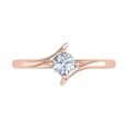 thumbnail image 3 of 14K Rose Gold 4-Prong Set Diamond Solitaire Engagement Ring Band (0.18 Carat) (Ring Size 5.5), 3 of 4