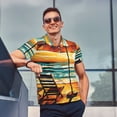 thumbnail image 4 of Fotbe Beach Umbrella Sunset Camiseta Polo de Golf para Hombre con Estampado – Camisa Deportiva Transpirable con Cuello Abotonado-4X-Large, 4 of 6