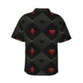 thumbnail image 3 of Daiia Red Poker Hawaiian Shirt for Men Gentle Cotton Regular Short Sleeve Casual-XX-Large, 3 of 9