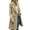 Khaki, variant on Women'S Double Breasted Long Sleeves Long Trench Coat Windproof Classic Lapel Slim Overcoat with Belt Army Green XL