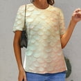 thumbnail image 6 of Mermaid Fish Scales T Shirts Basic T-Shirt Short Sleeve Ladies Tee Shirt Summer Graphic Clothing, 6 of 6