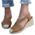 thumbnail image 4 of Moda damas cuñas de gran tamaño zapatos envueltos zapatos casuales sandalias de tacón alto Wmkox8yii  nm11243, 4 of 9