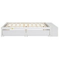 thumbnail image 4 of Full Wood Platform Bed Mattress Foundation with Storage Case, 2 Storage drawers, Bed Frame Storage Bed Lengthwise Support Slat for Boy Girl, No Box Spring Needed, Easy Assembly, 4 of 9