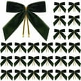 thumbnail image 2 of Small Velvet Christmas Bows 25 Pcs for Wreath, Tree, Gift Wrap, Candy Bags, Home Holiday Decorations with Metal Clip Attachment, 2 of 3