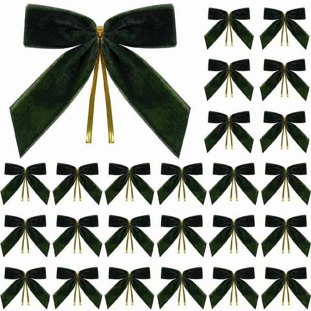 25 Lazos Navideos Pequeos De Terciopelo Burdeos, Ideales Para Decorar Coronas De Rbol De Navidad, Envolver Regalos, Bodas, Bolsitas Para Dulces, Repostera Y Decoracin Del Hogar. 12, 7, UKHBMC