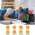 thumbnail image 2 of Viflosae Digital Clocks Alarm Clock for Heavy Sleepers Clock Alarm Clock Digital Temperature Time Projection Display Bedside Clock Radio Desk Table Home, 2 of 10