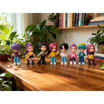 8 Pcs Cute Anime Figurine Set, Korean Movie Hero Character Collectibles - Desk and Living Room Decor Gift for Fans