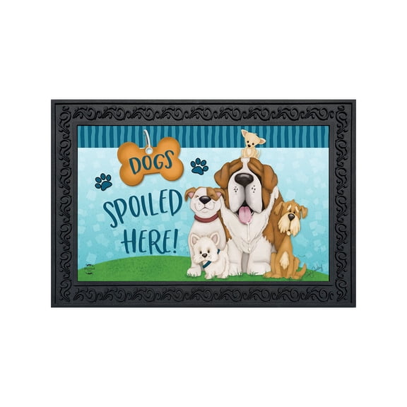 Briarwood Lane Everyday Doormat 30x18 Indoor Outdoor Dogs Spoiled Here Doormat