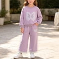 thumbnail image 6 of LvhaoGJOB Little Kids Girls Sweatshirt and Pants Outfit Set - Multi-Pocket, Fleece Lined, 6 of 8