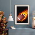 thumbnail image 6 of Poster Prints Wall Paper Art Decor Vintage Sports American Football Soccer Fire Flames 24x36 inch Photo Picture Poster for Home Bedroom Living Room Kitchen, 6 of 7