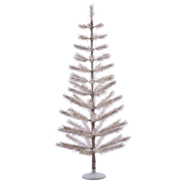 Vickerman Artificial Christmas Tree 5' x 24" Champagne Feather Tree 70