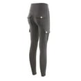 thumbnail image 1 of Pantalones Cortos de Yoga Qarigey Ajustados de Cintura Alta Fitness Gris Oscuro METRO, 1 of 6