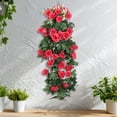 thumbnail image 2 of Yhmxh Artificial Rose Flowers for Outdoors, UV Resistant Faux Flowers Hanging Decorations for Outside Ornament, Artificial Flowers Basket Filler Look Real for Patio Porch Flowerbed Balcony, 2 of 5