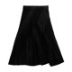 thumbnail image 1 of Falda midi plisada de punto grueso con corte en A para mujer, estampado de cuadros, cintura elástica, primavera/otoño, tallas S-XXL, 1 of 3