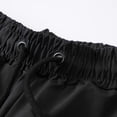 thumbnail image 5 of Mceream Mens Swim Trunks High Waist Summer Beach Short Pants with Zip Pockets Causal Beach Shorts Drawstring Workout Basketball Trousers Black L, 5 of 7