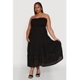 thumbnail image 2 of Womens Plus Size Elegant Strapless Tiered Sundress, 2 of 4