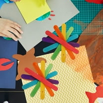 OUNONA 100pcs Colored Popsicle Sticks for Crafts Colored Wooden Craft Sticks Ice Cream Sticks Popsicle Sticks Craft Sticks Wax Sticks Wooden Sticks