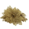 thumbnail image 3 of 10-Pack Christmas Tree Decorative Ornaments Artificial Glitter Powder Flowers Gold Tone, 3 of 5