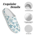 thumbnail image 5 of Lsque Hand Drawn Turtle Pattern Womens Comfort Cotton on Scuff With Memory Foam and Anti-skid Sole Slipper-42/43, 5 of 7