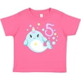 thumbnail image 3 of Inktastic Happy 5th Birthday with Cute Narwhal Stars and Bubbles Boys or Girls Toddler T-Shirt, 3 of 5