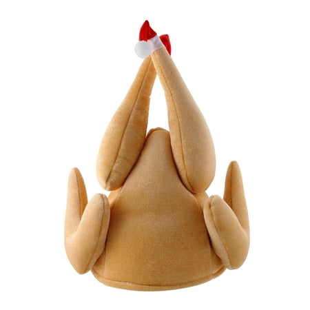 IDS Novelty Plush Thanksgiving & Christmas Day Roasted Turkey Hat Cap Party Costumes