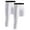 2x White(Left Short), variant on 1/2 Pack Boys Kids Youth Compression Legging Pants Tights Athletic Base Layer Under Shorts Gear for Running Basketball for 6-14 Years