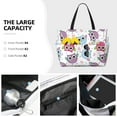 thumbnail image 3 of Large Beach Bags Water-resistant Sandproof - Blue Purple Pink Owl Cute Beach Tote Bags for Women with Zipper, 3 of 6