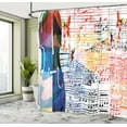 thumbnail image 5 of Ambesonne Colorful Shower Curtain, Violoncello and Butterfly, 69"Wx70"L, White Multicolor, 5 of 5