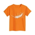 thumbnail image 2 of Eltusu Girls T-Shirts, Short Sleeve Breathable Pullover Crewneck Summer Tops Orange Size 12-13 T, 2 of 3